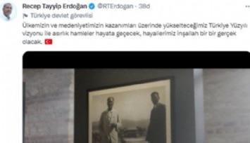 Erdoğan'dan Anlamlı Paylaşım!