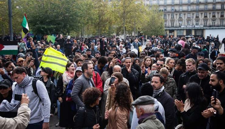Paris’te Polisten Filistin Yürüyüşüne Sert Müdahale!