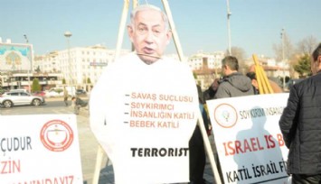 Kayseri'de Netanyahu'nun Maketini 'İdam' Ettiler!