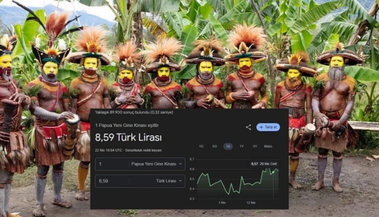 1 Papua Yeni Gine Kinası 8.59 Türk Lirası Oldu!
