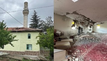Ankara’da Şiddetli Rüzgar 2 Caminin Minaresini Yıktı!